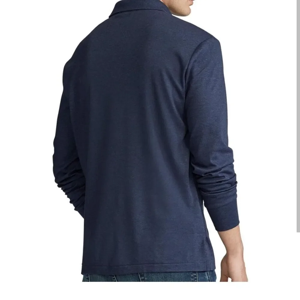 Ralph Lauren Polo Navy Blue long sleeve shirt - Medium Soft Cotton Old Money